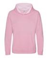 JH003B KIDS VARSITY HOODIE Baby Pink / Arctic White colour image